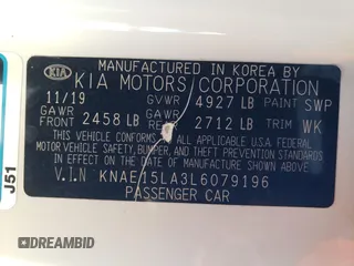 2020 Kia Stinger GT-Line with VIN KNAE15LA3L6079196, listed as a Copart auction lot 45586955 with 31,948 mi miles and Salvage Title. Bid and sale history available at DreamBid. Image 14.