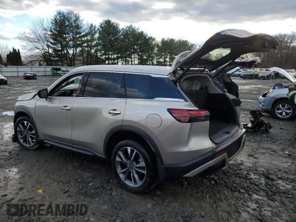 2024 Infiniti QX60 Luxe with VIN 5N1DL1FS3RC338779, listed as a Copart auction lot 86651844 with 19,487 mi miles and Salvage title. Bid and sale history available at DreamBid. Image 2.