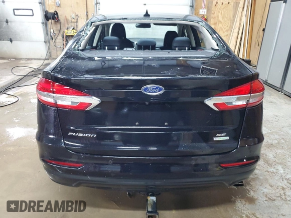 2020 Ford Fusion SE with VIN 3FA6P0HD2LR179956, listed as a Copart auction lot 53615335 with 42,043 mi miles and Salvage Title. Bid and sale history available at carsss.com. Image 6.
