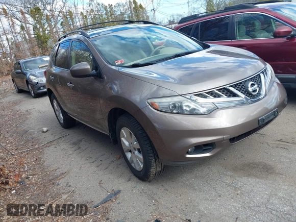 2013 Nissan Murano SV with VIN JN8AZ1MW8DW311181, listed as a IAAI auction lot 41891833 with 162,091 mi miles. Bid and sale history available at carsss.com. Image 1.