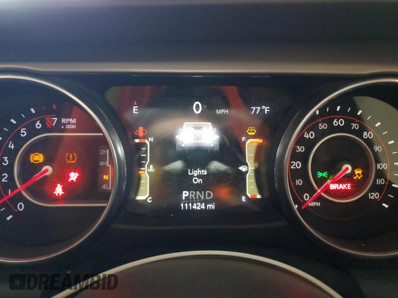 2018 Jeep Wrangler Unlimited Rubicon с VIN 1C4HJXFG1JW204933, выставлен на аукционе Copart как лот 55835735 с пробегом 111 424 миль миль и Списание • Salvage title. История ставок и продаж доступна на DreamBid. Изображение 9.