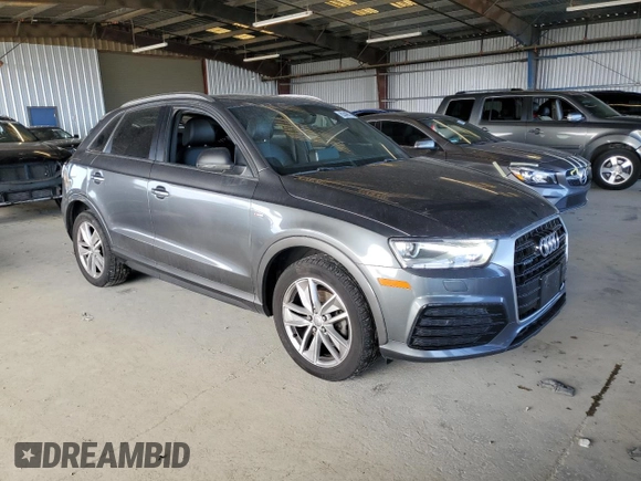 2018 Audi Q3 Premium with VIN WA1ECCFS1JR007540, listed as a Copart auction lot 62449775 with 118,766 mi miles and Salvage title. Bid and sale history available at DreamBid. Image 4.