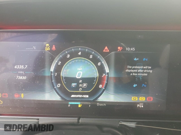 2019 Mercedes-Benz E 63 S AMG with VIN WDDZF8KBXKA552790, listed as a Copart auction lot 82524134 with 73,830 mi miles and Salvage Title. Bid and sale history available at DreamBid. Image 9.