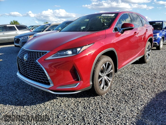 2021 Lexus RX with VIN JTJHZKEA2M2021672, listed as a Copart auction lot 61850212 with 0 mi miles. Bid and sale history available at carsss.com. Image 2.