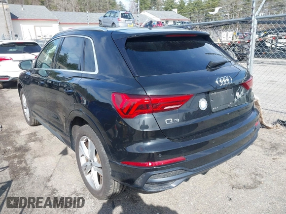 2020 Audi Q3 S line Premium with VIN WA1DECF31L1030946, listed as a IAAI auction lot 41774297 with 58,548 mi miles and . Bid and sale history available at DreamBid. Image 14.