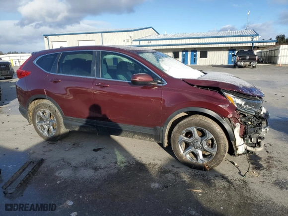 2019 Honda CR-V EX with VIN 2HKRW2H56KH676251, listed as a Copart auction lot 82765654 with 122,196 mi miles and Salvage Title. Bid and sale history available at carsss.com. Image 4.