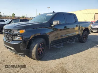 2021 Chevrolet Silverado 1500 Custom with VIN 3GCPYBEK0MG411476, listed as a Copart auction lot 48377735 with 84,145 mi miles and Salvage Title. Bid and sale history available at DreamBid. Image 1.