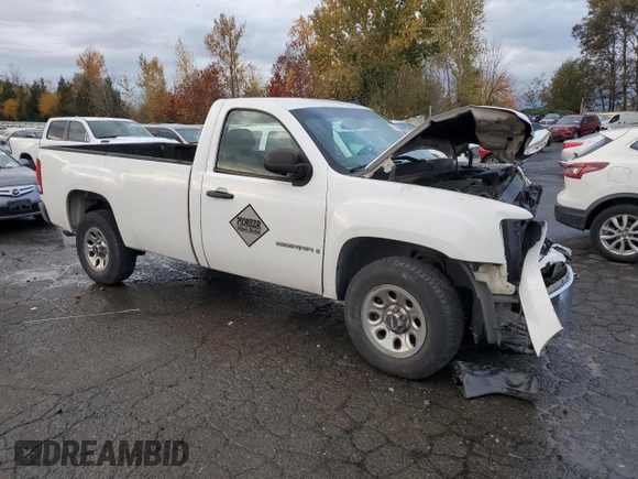 2008 GMC Sierra 1500 Work Truck with VIN 1GTEC14C18Z306686, listed as a Copart auction lot 80549224 with Not provided miles and Salvage title. Bid and sale history available at DreamBid. Image 4.