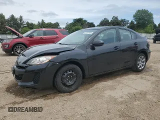 2013 Mazda 3 i SV with VIN JM1BL1TFXD1845959, listed as a Copart auction lot 57224945 with 110,524 mi miles and Salvage title. Bid and sale history available at DreamBid. Image 1.