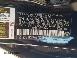 2014 Toyota Camry L with VIN 4T1BF1FK2EU849676, listed as a Copart auction lot 53328395 with 93,447 mi miles and Salvage Title. Bid and sale history available at carsss.com. Image 12.