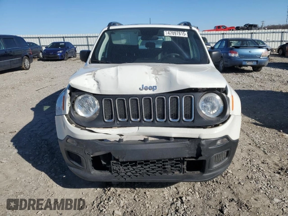 2018 Jeep Renegade Sport with VIN ZACCJAAB7JPG95279, listed as a Copart auction lot 47097815 with 152,849 mi miles and Salvage Title. Bid and sale history available at DreamBid. Image 5.