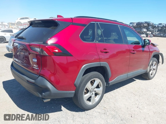 2021 Toyota RAV4 Hybrid LE with VIN 4T3B6RFV3MU047815, listed as a IAAI auction lot 41803677 with 98,992 mi miles. Bid and sale history available at carsss.com. Image 4.