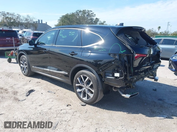 2023 Acura MDX w/Technology Package with VIN 5J8YD9H46PL001876, listed as a IAAI auction lot 41309678 with 39,596 mi miles. Bid and sale history available at carsss.com. Image 3.
