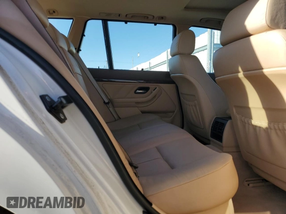 2003 BMW 5 Series 525iAT with VIN WBADS43433GE11244, listed as a Copart auction lot 47793985 with 120,512 mi miles and Clean Title. Bid and sale history available at carsss.com. Image 10.
