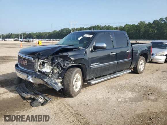 2013 GMC Sierra 1500 SLE with VIN 3GTP1VE06DG264293, listed as a Copart auction lot 62475055 with 209,250 mi miles and Salvage title. Bid and sale history available at DreamBid. Image 1.