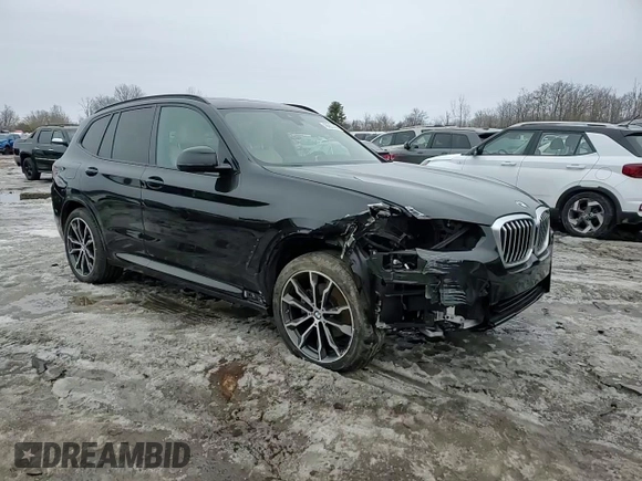 2022 BMW X3 xDrive30i with VIN 5UX53DP09N9K43964, listed as a Copart auction lot 48663145 with 32,306 mi miles and Salvage Title. Bid and sale history available at DreamBid. Image 14.