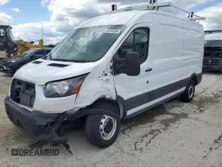 2023 Ford Transit Cargo z VIN 1FTBR1C83PKA24362, wystawiony jako Copart lot #58766595 z przebiegiem 7 047 mil mil oraz Szkoda całkowita • Salvage title. Historia ofert i sprzedaży dostępna na DreamBid. Obrazek 1.