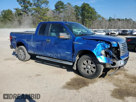 2012 Ford F-150 XL with VIN 1FTFX1ET5CFB49911, listed as a Copart auction lot 43584275 with 73,118 mi miles and Salvage Title. Bid and sale history available at carsss.com. Image 4.