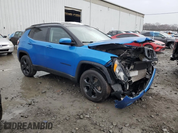 2021 Jeep Compass Altitude with VIN 3C4NJDBB7MT546733, listed as a Copart auction lot 46891965 with 65,085 mi miles and Salvage title. Bid and sale history available at DreamBid. Image 4.