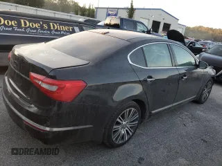 2014 Kia Cadenza Premium with VIN KNALN4D70E5120367, listed as a Copart auction lot 81324754 with 137,508 mi miles and Salvage Title. Bid and sale history available at carsss.com. Image 3.