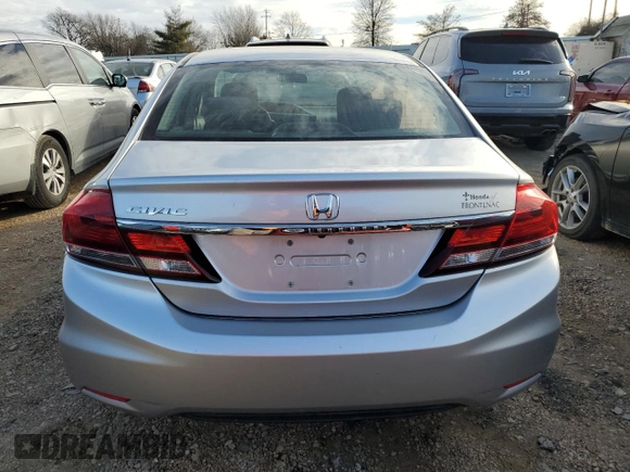 2013 Honda Civic LX с VIN 19XFB2F56DE015280, выставлен на аукционе Copart как лот 79644193 с пробегом 57 161 миль миль и Списание • Salvage title. История ставок и продаж доступна на DreamBid. Изображение 6.