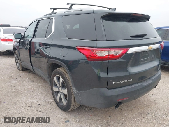 2018 Chevrolet Traverse LT Leather with VIN 1GNEVHKW1JJ218359, listed as a IAAI auction lot 41472457 with 118,412 mi miles. Bid and sale history available at carsss.com. Image 3.