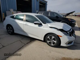 2019 Honda Civic LX with VIN 2HGFC2F61KH602592, listed as a Copart auction lot 49295655 with 96,526 mi miles and Salvage Title. Bid and sale history available at DreamBid. Image 4.