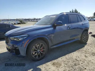 2021 BMW X5 M50i with VIN 5UXJU4C06M9G60154, listed as a Copart auction lot 46370285 with 54,221 mi miles and Salvage Title. Bid and sale history available at carsss.com. Image 1.