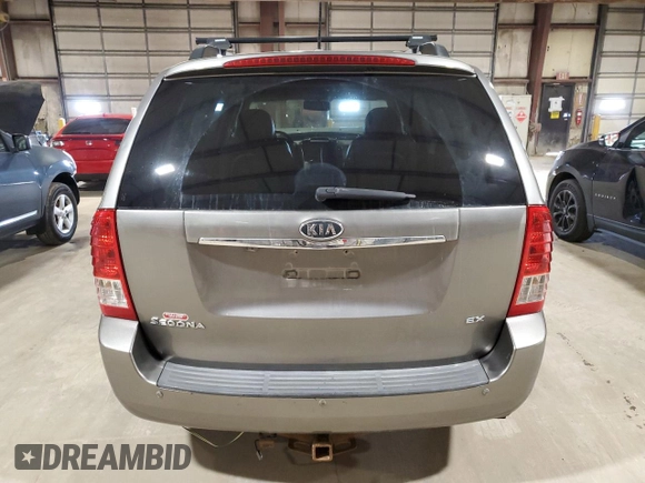 2011 Kia Sedona EX with VIN KNDMH4C79B6398495, listed as a Copart auction lot 47064174 with 169,328 mi miles and Salvage Title. Bid and sale history available at carsss.com. Image 6.