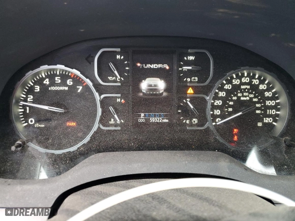 2020 Toyota Tundra 4WD SR5 with VIN 5TFDY5F10LX905664, listed as a Copart auction lot 43114045 with 59,322 mi miles and Salvage Title. Bid and sale history available at carsss.com. Image 9.