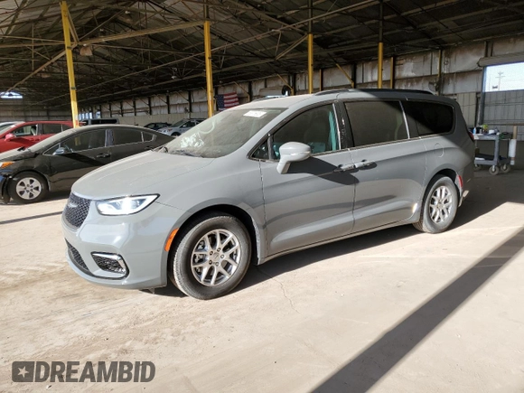 2022 Chrysler Pacifica Touring L z VIN 2C4RC1BGXNR150211, wystawiony jako Copart lot #58375835 z przebiegiem 74 088 mil mil oraz Szkoda całkowita • Salvage title. Historia ofert i sprzedaży dostępna na DreamBid. Obrazek 1.