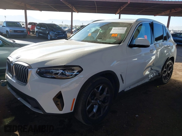 2022 BMW X3 sDrive30i with VIN WBX47DP01NN174649, listed as a IAAI auction lot 41232851 with 21,446 mi miles and . Bid and sale history available at DreamBid. Image 17.