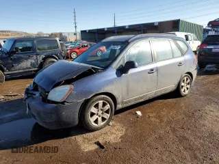 2007 Kia Rondo LX Base with VIN KNAFG525X77090395, listed as a Copart auction lot 42858875 with 329,669 mi miles and Salvage Title. Bid and sale history available at carsss.com. Image 1.