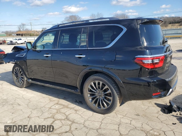 2024 Nissan Armada Platinum with VIN JN8AY2DB2R9853100, listed as a Copart auction lot 87037714 with 15,702 mi miles and Salvage Title. Bid and sale history available at carsss.com. Image 2.