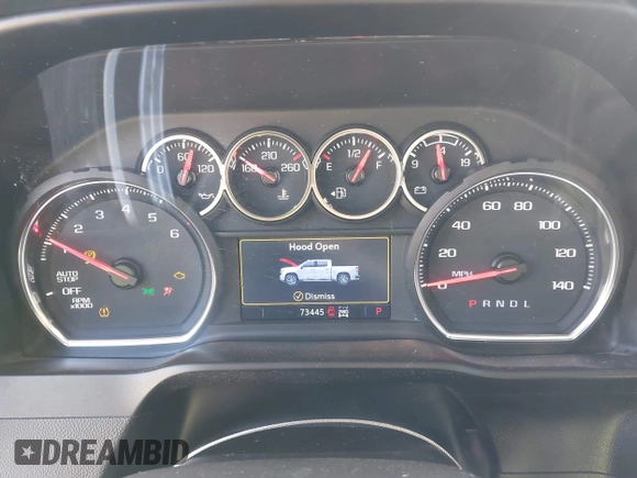 2020 Chevrolet Silverado 1500 LT Trail Boss with VIN 3GCPYFED3LG423435, listed as a IAAI auction lot 41825832 with 73,445 mi miles. Bid and sale history available at carsss.com. Image 7.
