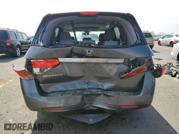 2017 Honda Odyssey EX-L with VIN 5FNRL5H63HB008563, listed as a Copart auction lot 53125224 with 124,960 mi miles and Salvage Title. Bid and sale history available at DreamBid. Image 6.