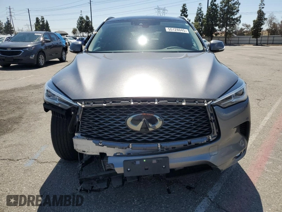 2021 Infiniti QX50 Luxe with VIN 3PCAJ5BA4MF108083, listed as a Copart auction lot 55128045 with 45,572 mi miles and Salvage title. Bid and sale history available at DreamBid. Image 5.