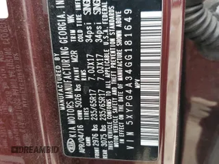 2016 Kia Sorento LX with VIN 5XYPG4A34GG181649, listed as a Copart auction lot 46247775 with 147,193 mi miles and Salvage Title. Bid and sale history available at carsss.com. Image 13.