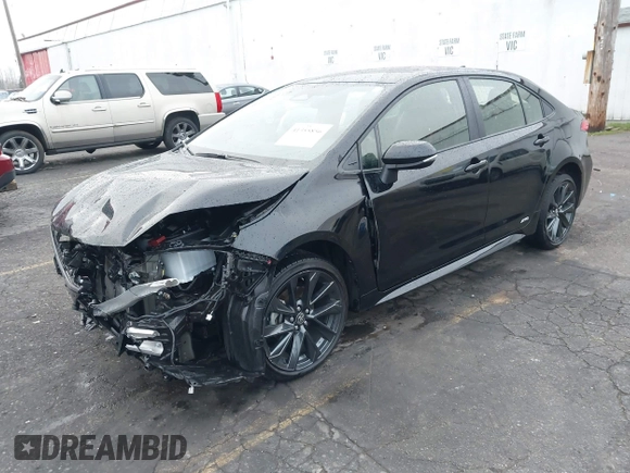 2024 Toyota Corolla Hybrid LE with VIN JTDBDMHE8RJ006446, listed as a IAAI auction lot 41355856 with 25,644 mi miles. Bid and sale history available at carsss.com. Image 2.