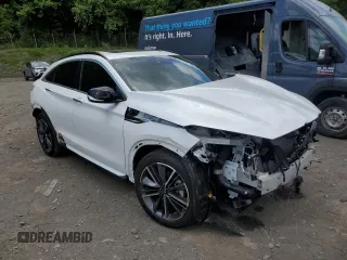 2024 Infiniti QX55 Luxe with VIN 3PCAJ5JRXRF104229, listed as a Copart auction lot 58097004 with 4,735 mi miles and Salvage title. Bid and sale history available at DreamBid. Image 4.