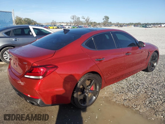 2019 Genesis G70 Advanced with VIN KMTG34LE1KU012126, listed as a Copart auction lot 81837404 with 73,898 mi miles and Non Repairable. Bid and sale history available at DreamBid. Image 3.