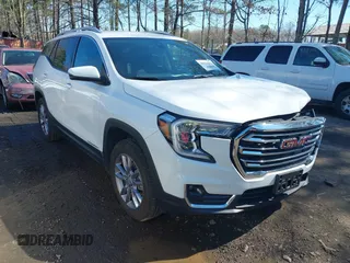 2023 GMC Terrain SLT with VIN 3GKALVEG4PL181622, listed as a IAAI auction lot 41824862 with 46,855 mi miles and . Bid and sale history available at carsss.com. Image 1.