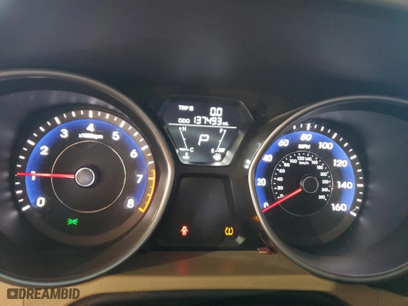 2012 Hyundai Elantra Limited with VIN 5NPDH4AE1CH062039, listed as a Copart auction lot 45920445 with 137,493 mi miles and Salvage Title. Bid and sale history available at carsss.com. Image 9.