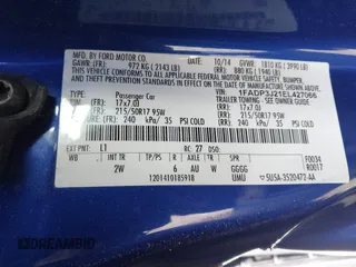 2014 Ford Focus Titanium with VIN 1FADP3J21EL427066, listed as a IAAI auction lot 41653163 with 1 mi miles. Bid and sale history available at carsss.com. Image 9.