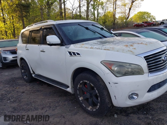 2012 Infiniti QX56 7-passenger with VIN JN8AZ2NF8C9517909, listed as a IAAI auction lot 41982636 with 186,422 mi miles and . Bid and sale history available at DreamBid. Image 13.