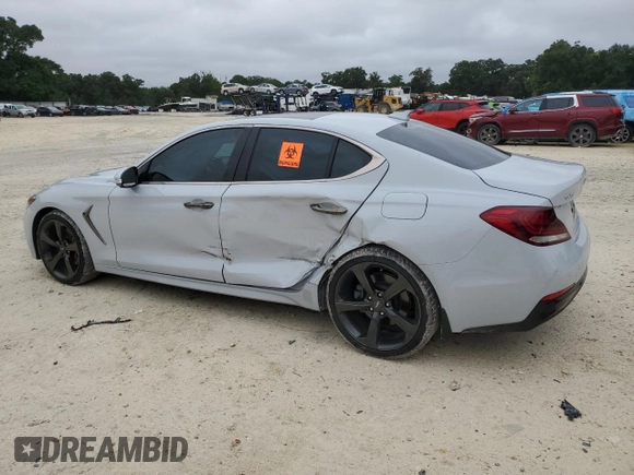 2019 Genesis G70 2.0T Advanced with VIN KMTG44LA8KU034148, listed as a Copart auction lot 71370214 with 37,482 mi miles and Non Repairable. Bid and sale history available at carsss.com. Image 2.