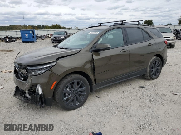 2024 Chevrolet Equinox RS with VIN 3GNAXMEG0RL161372, listed as a Copart auction lot 76330864 with 11,312 mi miles and Salvage title. Bid and sale history available at DreamBid. Image 1.