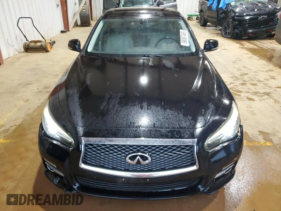 2015 Infiniti Q50 Premium with VIN JN1BV7AP6FM350140, listed as a Copart auction lot 56067465 with 125,241 mi miles and Salvage title. Bid and sale history available at DreamBid. Image 5.