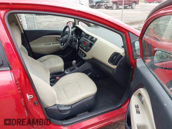 2013 Kia Rio LX with VIN KNADM4A34D6310495, listed as a IAAI auction lot 41986664 with 129,145 mi miles. Bid and sale history available at carsss.com. Image 5.