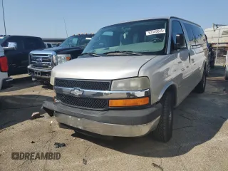 2007 Chevrolet Express Passenger with VIN 1GAHG35U971182578, listed as a Copart auction lot 63340025 with 166,667 mi miles and Salvage title. Bid and sale history available at DreamBid. Image 1.